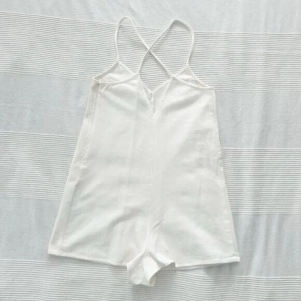 Denim Jean Berit Summer Romper/Playsuit/Overalls Shorts - Picture 6 of 15
